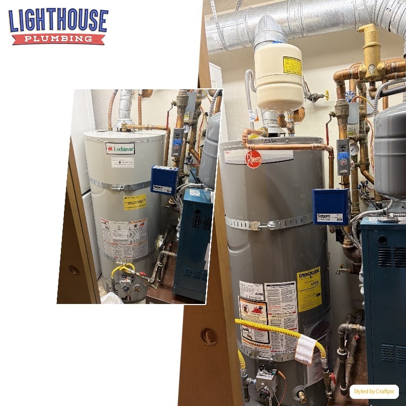 Professional water heater installation by Lighthouse Plumbing in Bellevue, WA